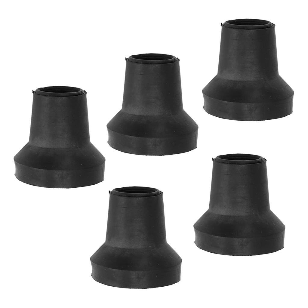 5 шт. Наконечники для костылей 14 мм из натурального каучука, противоскользящие, с хорошим сцеплением, безопасные, износостойкие, прочные резиновые наконечники для трости