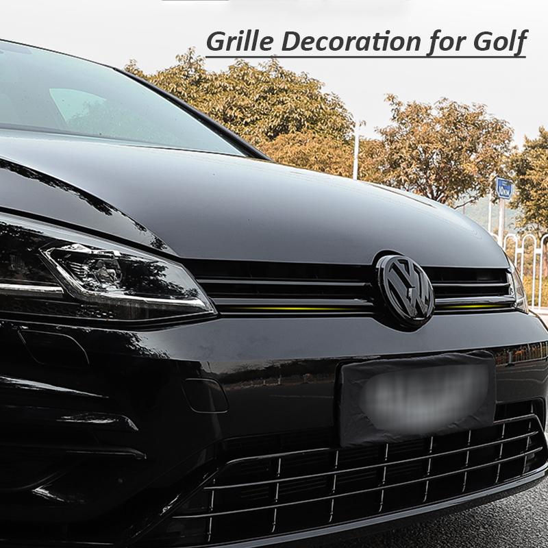 Глянцевая черная накладка на переднюю решетку для VW Golf 7 Rline 7.5 MK7, накладка на решетку бампера для Golf, декоративные аксессуары для решетки