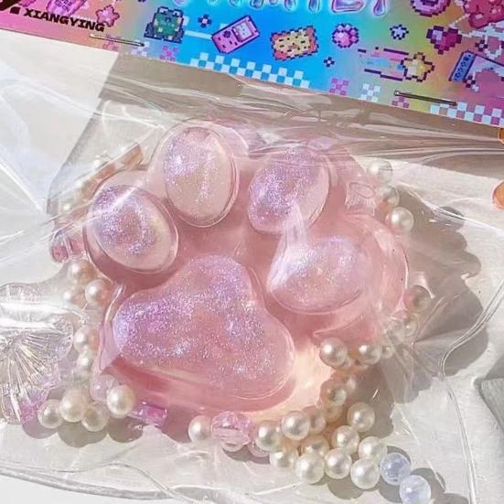 Красочная прозрачная игрушка-пищалка в виде кошачьей лапки, мягкая TPR, фиджет для снятия стресса, веселый подарок на день рождения, Рождество для детей и взрослых