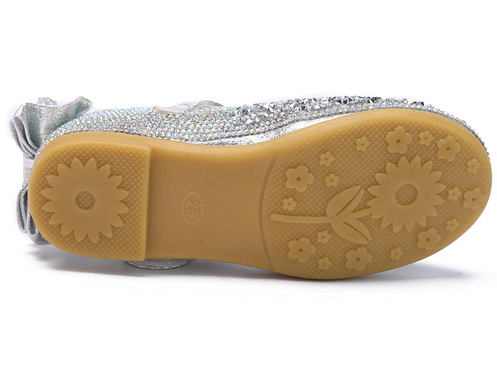 Формальная обувь для платья Блестящая лента Присутствие День рождения 19см [WUIWUIYU] Дети, Девочки, Обувь, Детская, Обувь, Украшение, Легкая, Дышащая,