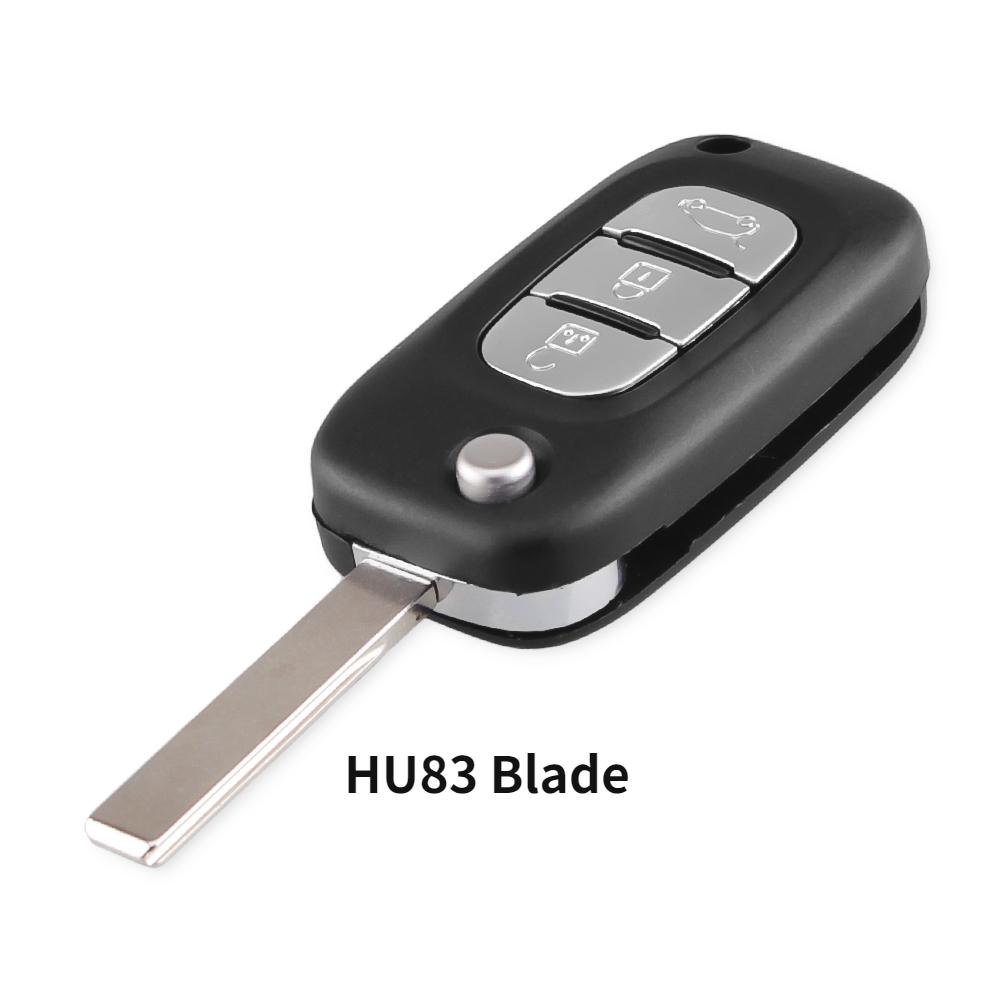 KEYYOU For Renault Fluence Clio Megane Kangoo Modus 2/3 Buttons Flip Folding Car Key Shell Remote Case NE73/VA2/HU83 Blade