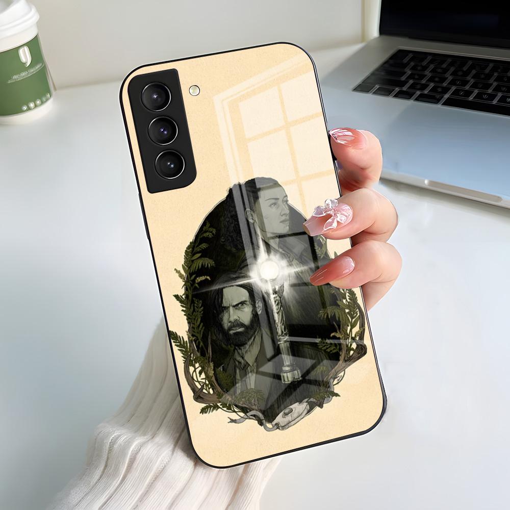 Чехол для телефона A-Alan W-Wake 2 для Samsung A56 A36 A26 A16 A15 A25 A35 A55 A14 A34 A24 A54 Стеклянный чехол