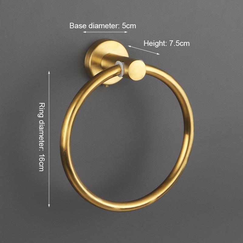 1/2Pcs Bathroom Towel Ring Holder Stainless Steel Bathroom Round Towel Ring Wall Mount Round Bathroom Shelf Bathroom Accessories