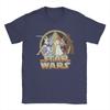 Star War Psychedelic Characters T-Shirts Men Disney Vintage Pure Cotton Tees Crew Neck Short Sleeve T Shirts Big Size Tops