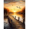5d DIY Алмазная картина Вышивка крестом Закат Пейзаж Чайки Алмазная вышивка Мозаика Домашний декор