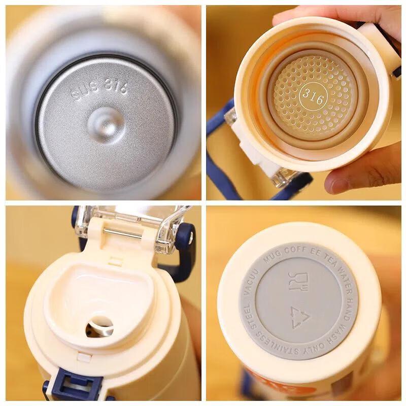 Cille 500ml Orchid Petal Purple Portable Stainless Steel Thermos