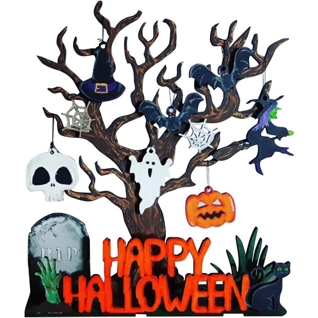Halloween Decorations Evil Tree Pumpkin Tabletop Holiday Village For Parties And Events Home ( 25X28cm)
