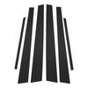 ABSOPRO Door Pillar Window Trim Stickers Pillar Post Door Outer Exterior Covers for Mitsubishi Lancer Black Anti-Scratch 2002-2007,