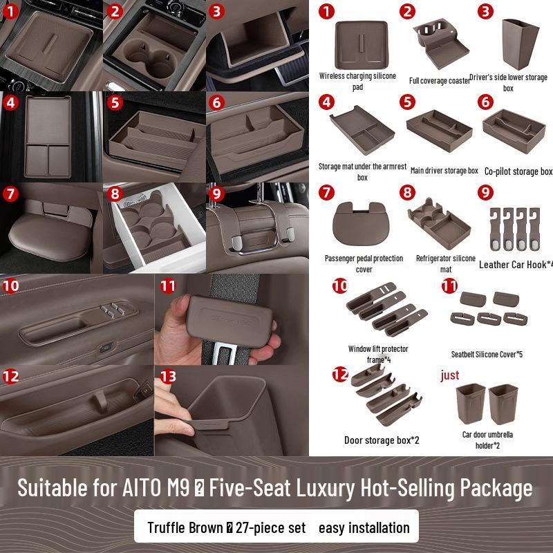 AITO M7 M8 M9 Accessories: Wireless Charger Pad & Interior Trim Mod Kit