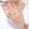 Bamoer Authentic 925 Sterling Silver Dazzling Colorful Zircon Finger Rings for Women Fine Jewelry