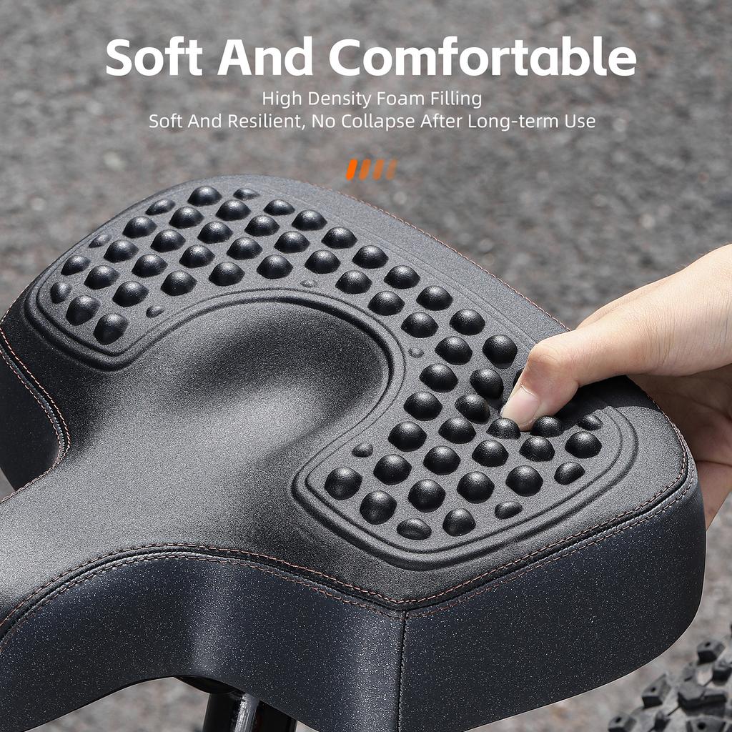 Thickened and Widen High Elasticity Bike Saddle Soft Waterproof PU Pad Road Bicycle Seats Comfort
