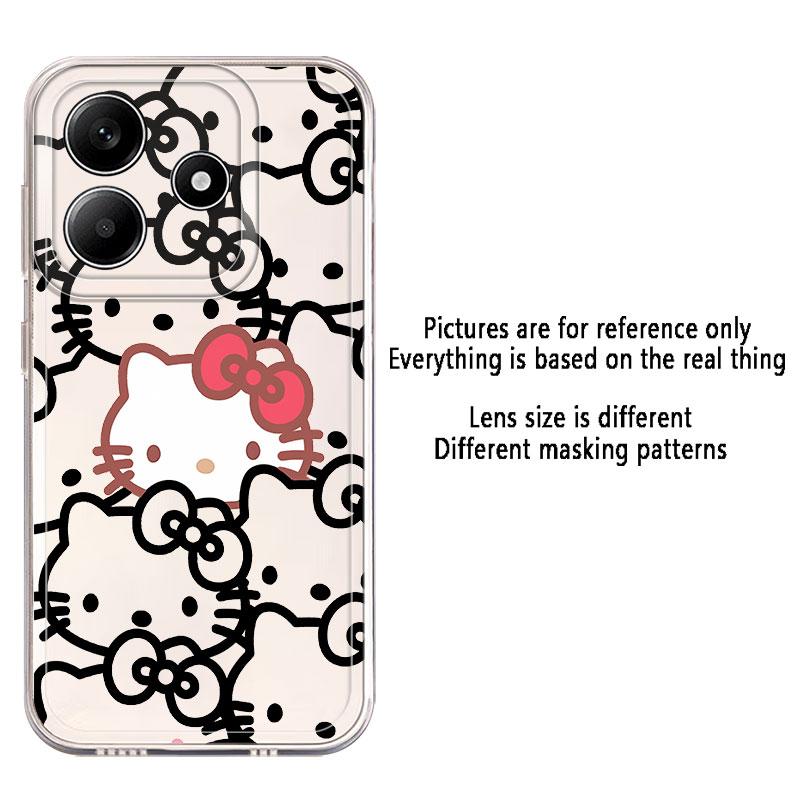 Soft Phone Cover Case for Xiaomi Redmi Note 14 Pro Plus 11 12S 10S 9 10 12 13C A4 Note 13 14C 11S Cute Hello Kitty