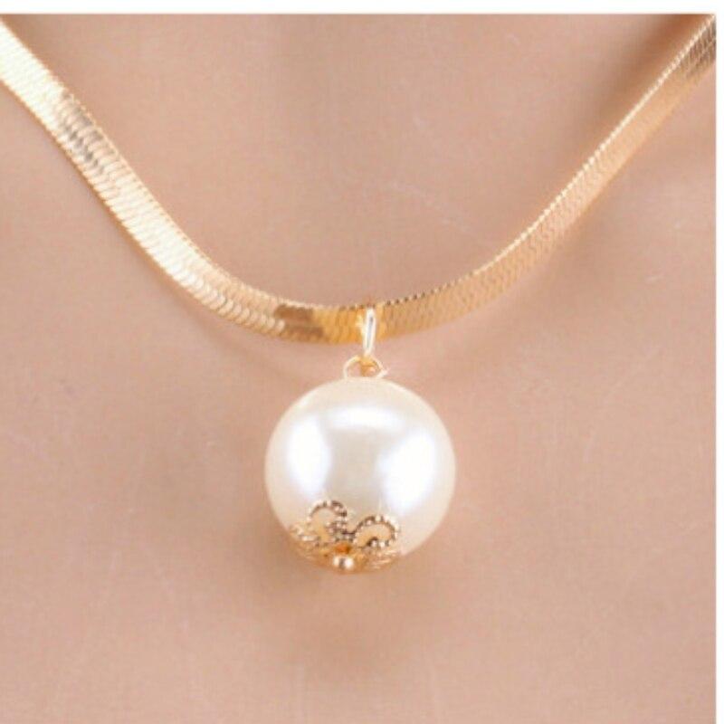 2 шт. Золотое ожерелье женское Простое Модное Хип-хоп стиль Медная змеиная цепочка Барочный жемчуг Портрет Квадратная подвеска Ювелирные изделия