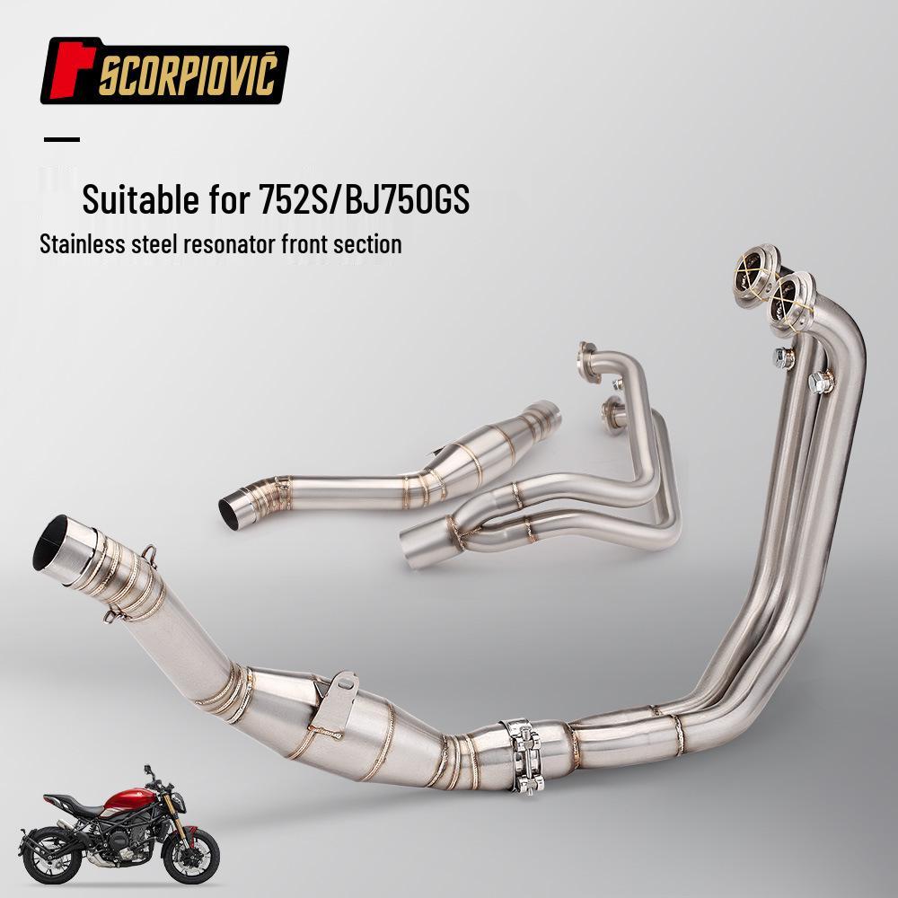 Мотоцикл Benelli 752S BJ750GS Спиральная выхлопная труба из нержавеющей стали с глушителем