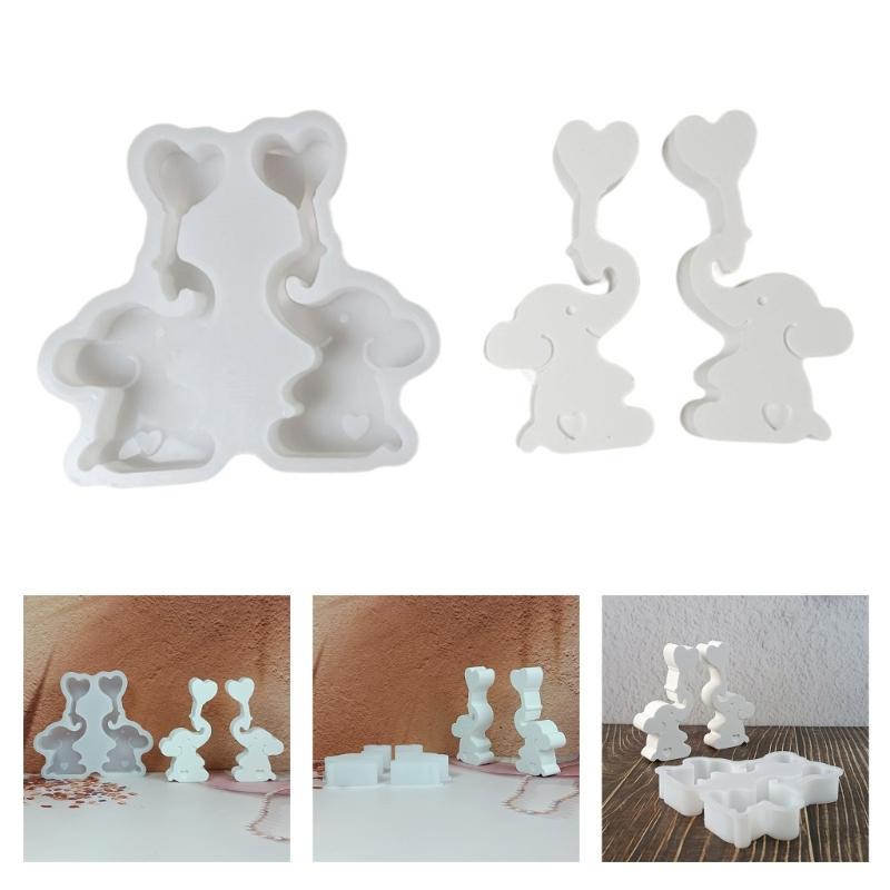 Elephant Balloon Silicone Candle Molds for Candle Soap Epoxy Resin Elephant Shape Silicone Molds for Gypsum Decoration