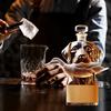 Hunting Dog Whiskey Decanter 3D Engraved Duck Hunter Dog Glass Bottle Animal Whiskey Bottle Wine Container for Men Dad Home Bar Decor
