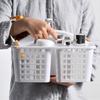 Yousheng Bathroom Storage Basket Divided Grid Design Large Capacity PP Plastic Portable Hollow Home Organizer