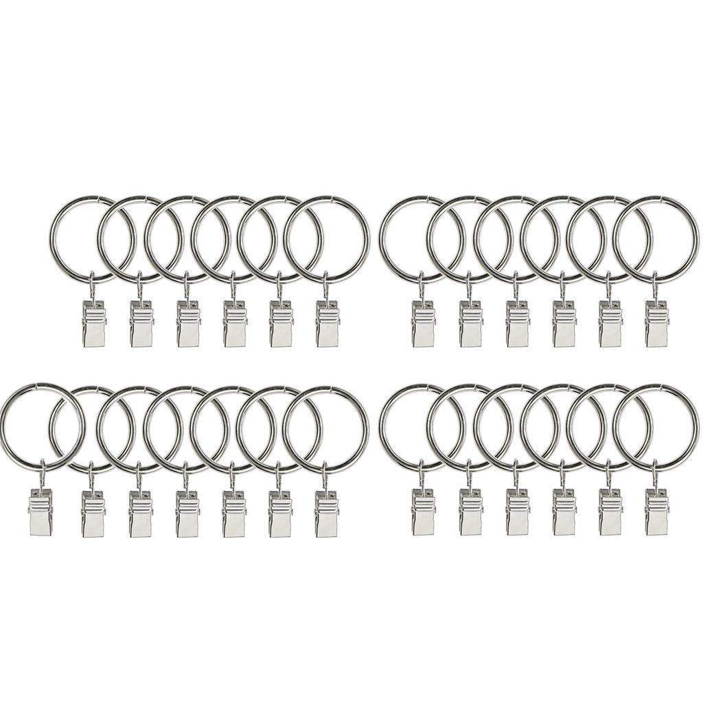 Curtain Rings With Clips 25 Pack Metal Curtain Clips Decorative Drapery Rings