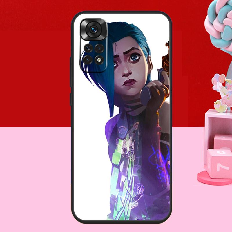Чехол Arcane Jinx Vi Аниме для Xiaomi Redmi Note 10 8 9 11 12 Pro 12 Turbo 9S 10S 11S 12S Redmi 9C 10C 12C Coque