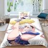 Full and Sexy Girl 3D Printed Anime Girl Bedding Set, Children's Down Duvet Set, Girl and Boy Bed Sheet Soft Microfiber Zipper a