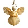 Angel Shell Ornament Christmas Tree Hanging Ornaments Sea-inspired Angel Decorations Handcrafted Seashell Angel Accents for Coastal Beach