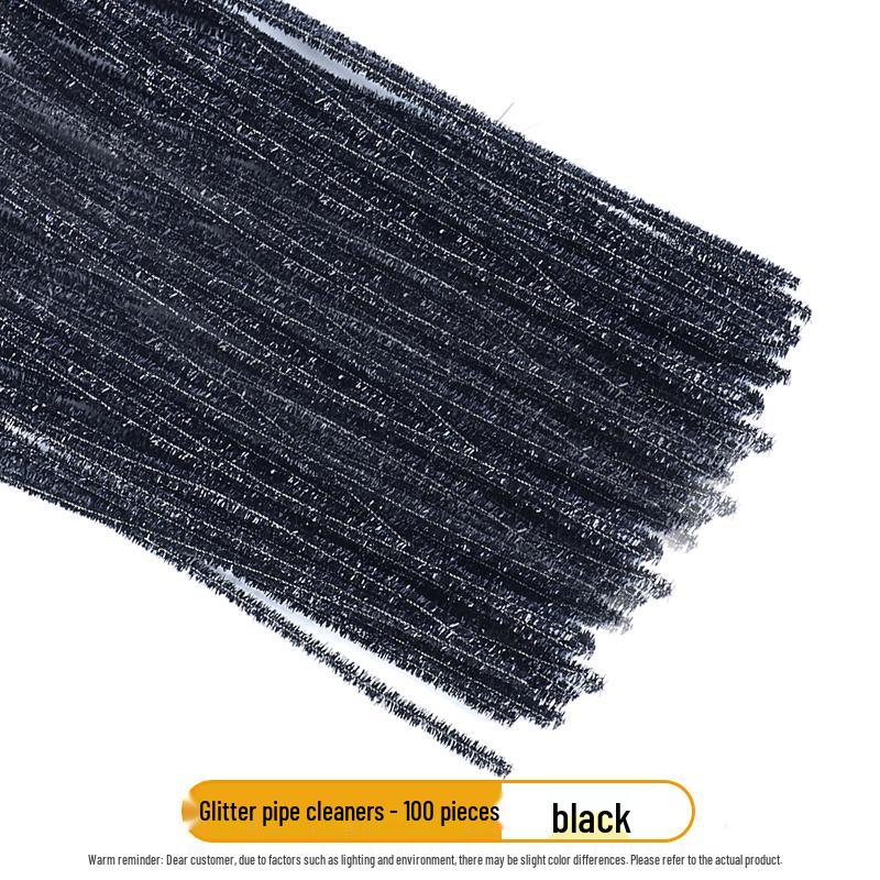 Thickened White Chenille Pipe Cleaners - Mixed Colors for DIY Bouquet Crafts
