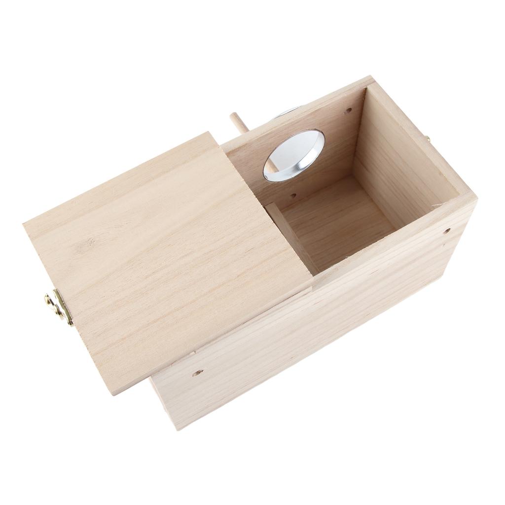 Wooden Bird Nest Wooden Bird House Parrot Breeding Box for Outdoor