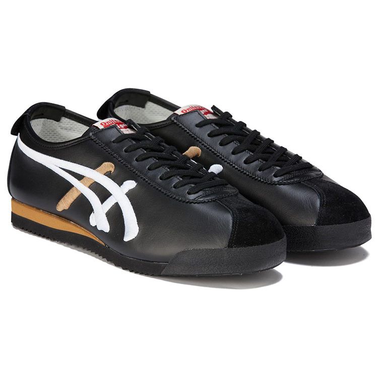 ONITSUKA TIGER Гибкая кожа Nm Верх Удобная Нескользящая Прочная Легкая Низкий верх Повседневная обувь Унисекс Повседневная обувь Черный Белый Коричневый 1183B436-001
