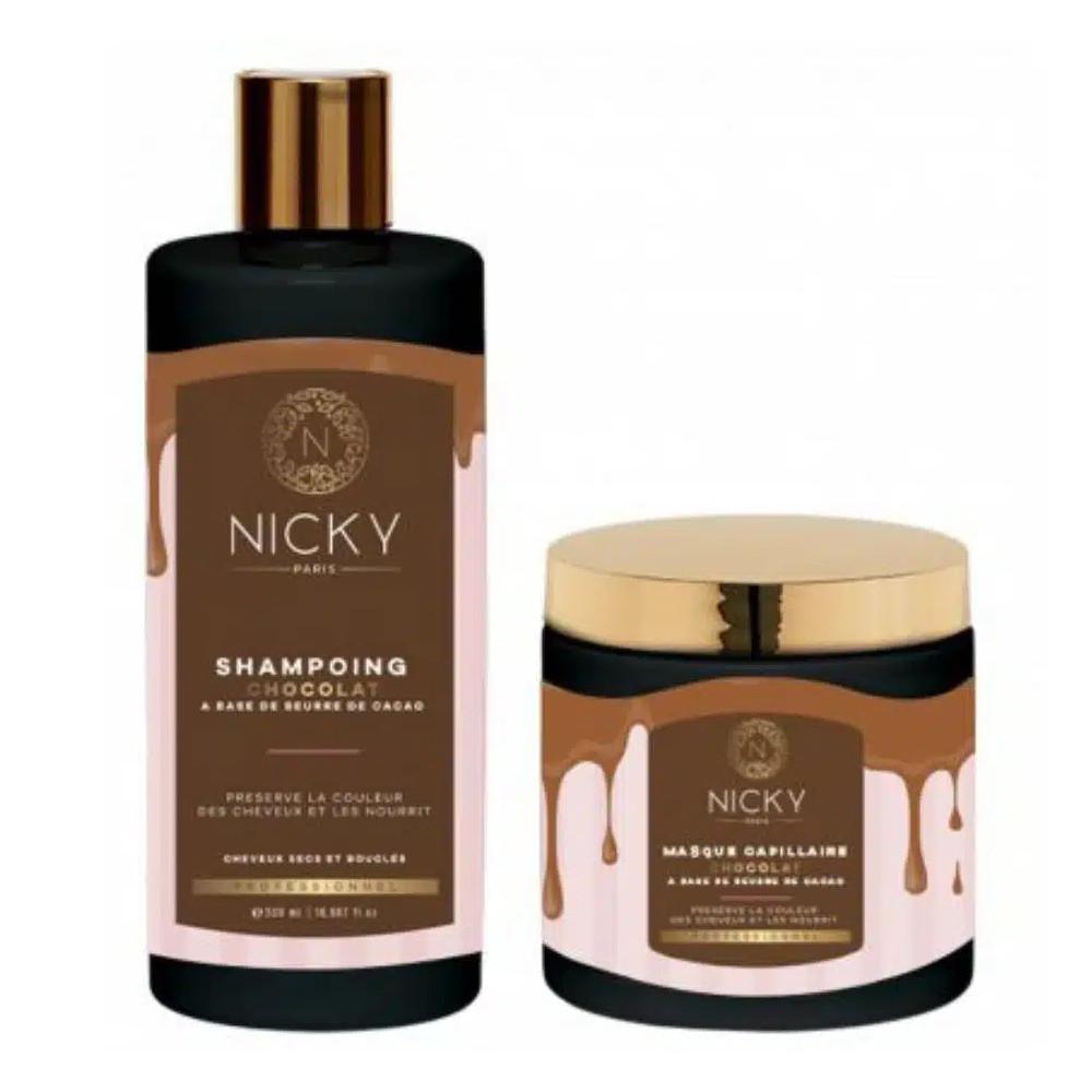 Nicky Paris - Chocolate Shampoo and Mask Set with Cocoa Butter Base -