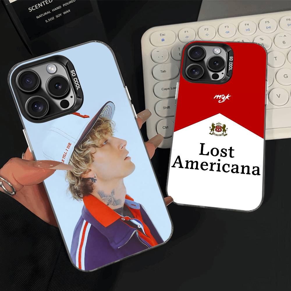 M-MGK Lost Americana LA Phone Case For iPhone 15,16,12,14,13,17,11,E,Pro,Max,Plus,Air,Mini Black TPU Cover