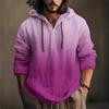 Printed Men's Cotton And Linen Shirt Hooded Long-sleeved Hooded Spring And Summer Casual Daily Wear