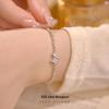 Banyan Tree S925 Silver Double-Sided Four-Pointed Star Bracelet - High-End Korean Style Exquisite Women's Jewelry Gift