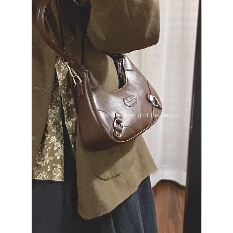 IELGY Простая сумка через подмышку в стиле ретро, универсальная сумка-мессенджер через плечо