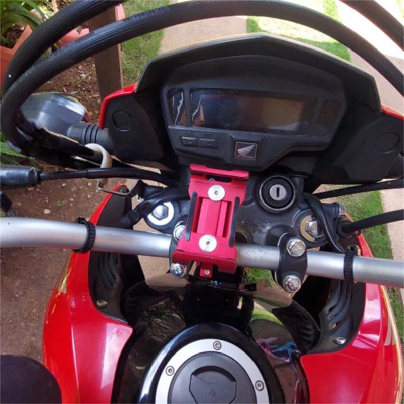 Металлический держатель для телефона для мотоцикла и велосипеда, противоскользящий кронштейн из алюминиевого сплава, GPS-зажим, универсальный вращающийся