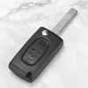 Mxzzand Remote Key Case 3-Button Remote Key Shell, Compatible with Peugeot 107 207 307 407 408 Auto Airbag