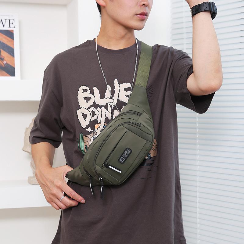 Men Nylon Fanny Waist Packs Unisex Fit Waistpack Mobile Sports Outdoor Running Anti Theft Ultra Thin Invisible Waist Bag