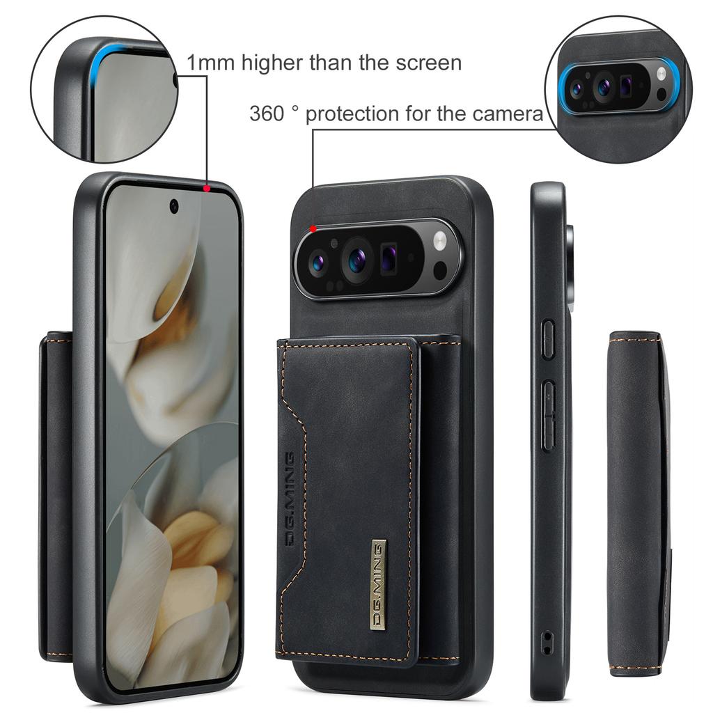 DG.MING M2 Series for Google Pixel 10 Pro XL Case PU+PC+TPU Phone Cover Detachable Wallet