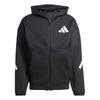 Adidas Sportswear Z.N.E. FW24 Logo Design Fashion Minimalist Hooded Long Sleeve Jacket Men Jacket Black JD5984