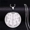 Sigil of Archangel Design Stainless Steel Pendant Necklace List of Occult Terms Amulet Jewelry Men Women