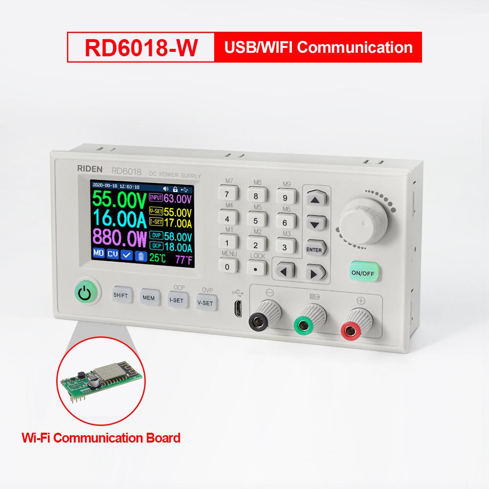 RD6018 RD6018W USB WiFi Цифровой блок питания с регулировкой напряжения DC-DC Понижающий модуль Понижающий преобразователь Вольтметр 60В 18А