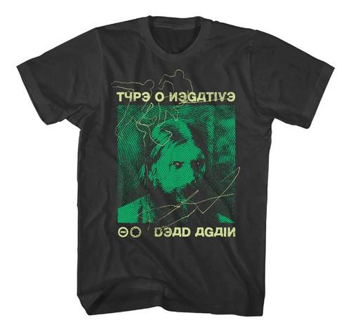 Unisex shirt Cotton Oversize Large Size Preta Type O Negative Dead Again Outline Xl