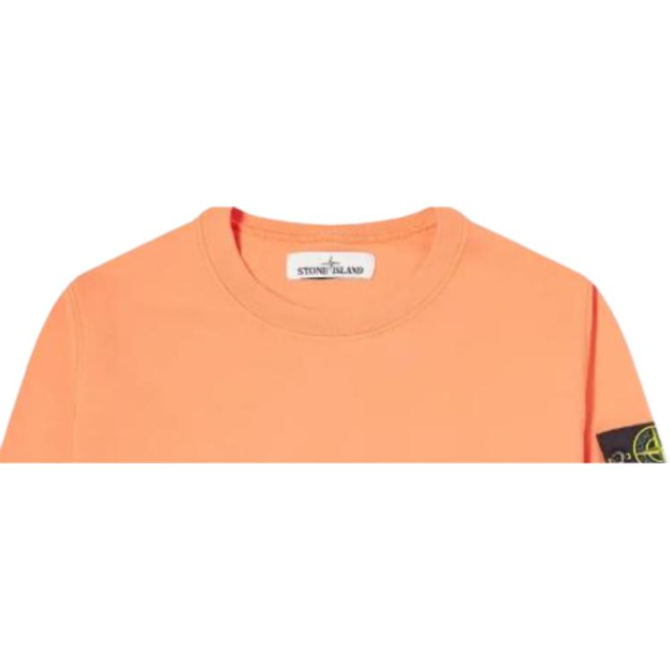 STONE ISLAND FW22 Пуловер кэжуал однотонный с патчем-компасом Минималистичная толстовка Мужская толстовка Оранжевый 721563051-V0037