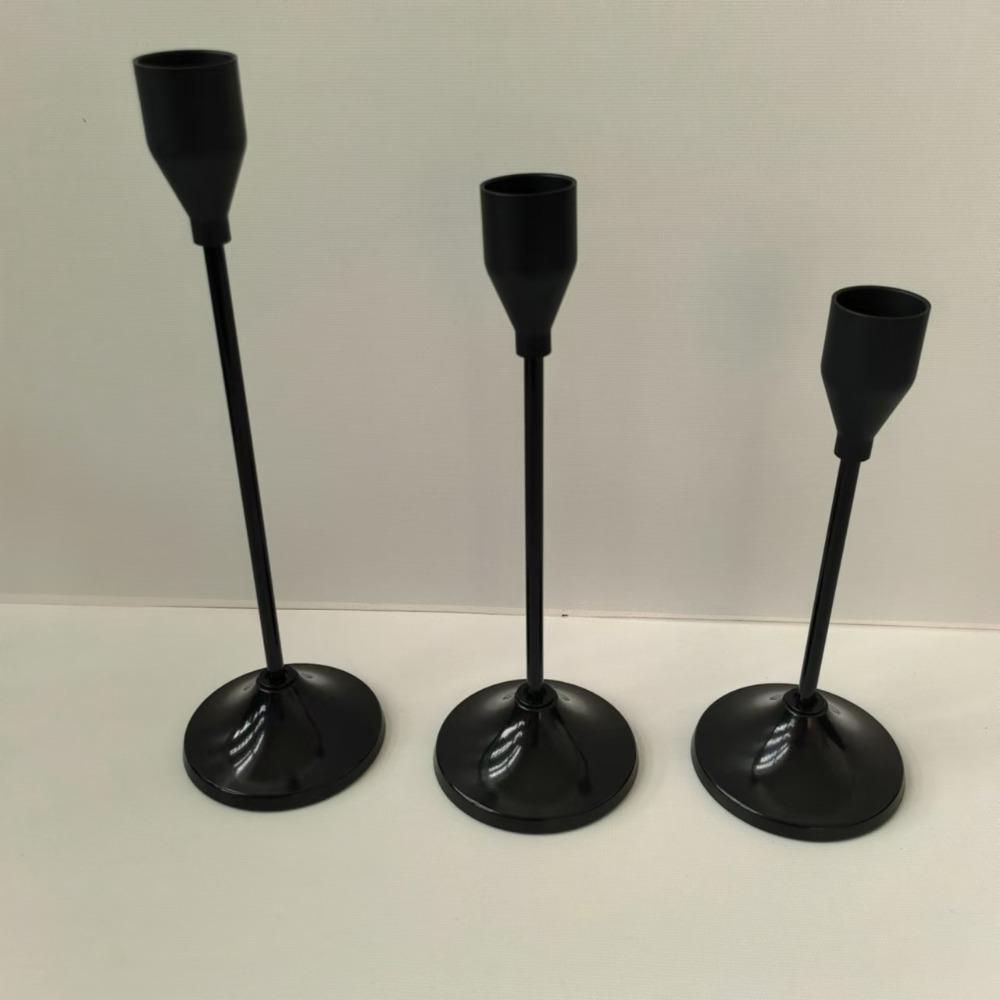 3 Piece Party Decoration Ornaments Metal Candle Holder European Candle Holder