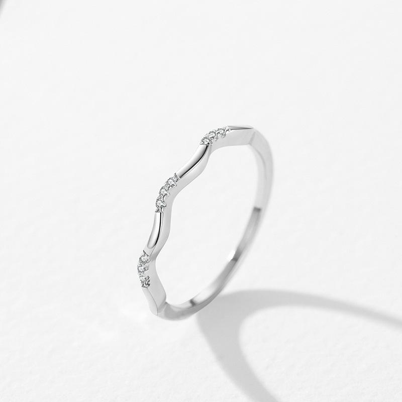 Tancise Classic 925 Sterling Silver Zircon Ring Ladies Jewelry Wedding Promise Party Gift