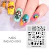Fashion 045 Stamping Plate Fruit & Lips Cartoon Pattern Stencil For Polish Nail Stamping Template Nail Decoration Tool