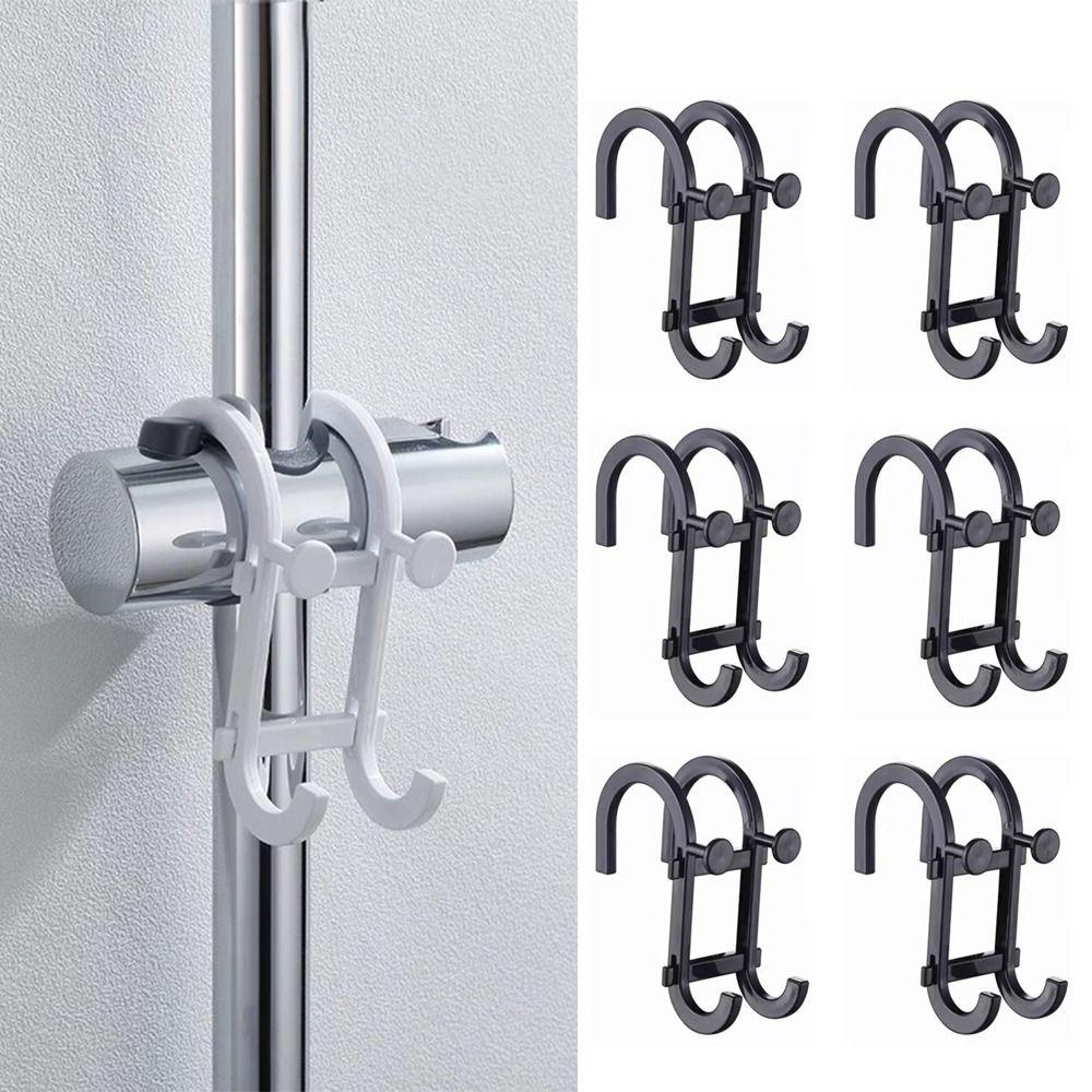 6pcs Multi-Purpose Double S-shape Hooks Plastic Versatile Hooks Bathroom Door Hook Kitchen