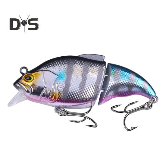 7,5 см/12 г многосоставная рыболовная приманка VIB с крючками, реалистичная двухсекционная жесткая искусственная приманка для пресноводной и соленой рыбалки