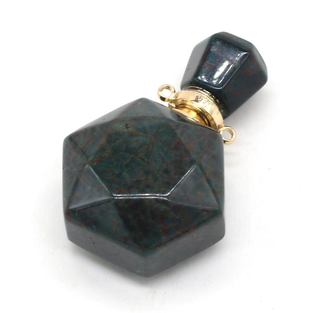 1Pc Unique Perfume Bottle Energy Natural Stone Pendant, Reiki Healing Crystal Charms for DIY Women Necklace Accessories - Jewelry Making Crafts Gifts