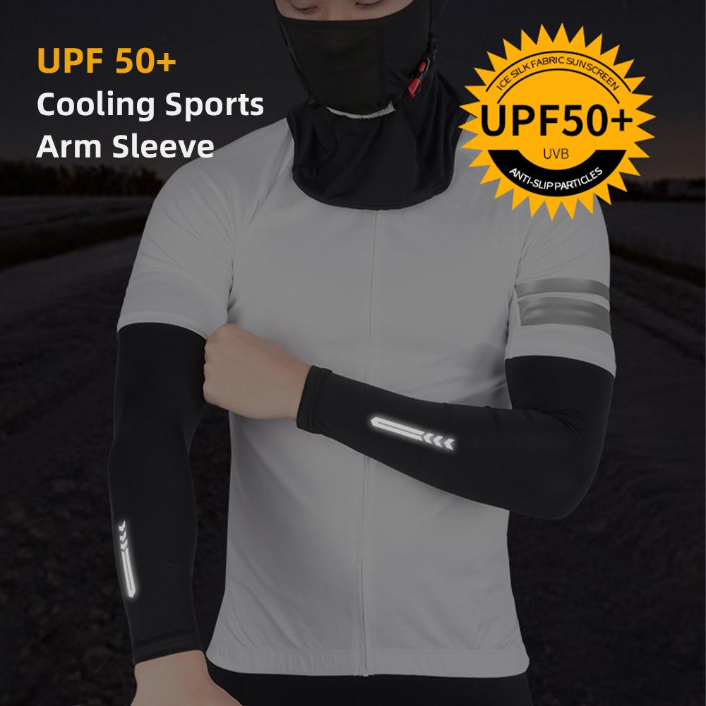 1 Pair UV Protection Cooling Arm Sleeves Sun Sleeves UPF 50 Sports Sleeve for Outdoor Cycling