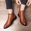 Fashion Comfortable Leather Men's Shoes, Chelsea Boots, Luxury S, Casual Business Shoes, High-top Pointed-toe Men's Boots